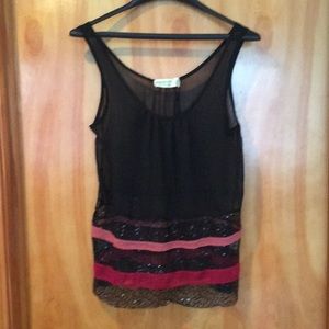 Sheer sparkly tank top